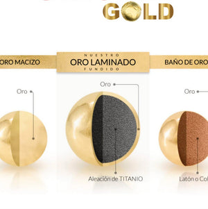 Manilla Balín Oro Laminado 5 y 6 MM 🌟