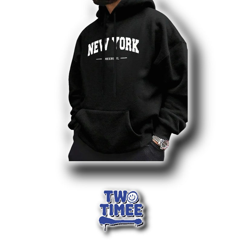 Buzo hoodie NEW YORK NEGRO