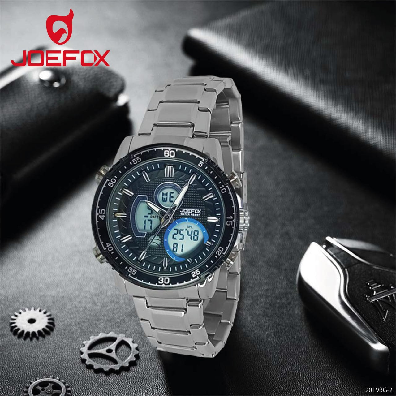 2019BG-2 RELOJ JOEFOX® DOBLE HORA HOMBRE