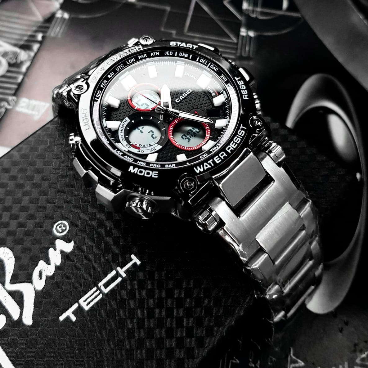 CASIO DOBLE HORA R7